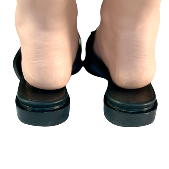 Frame Denim Le Willoughby Black Leather Slide/ Mules US 7.5 - Picture 6 of 15